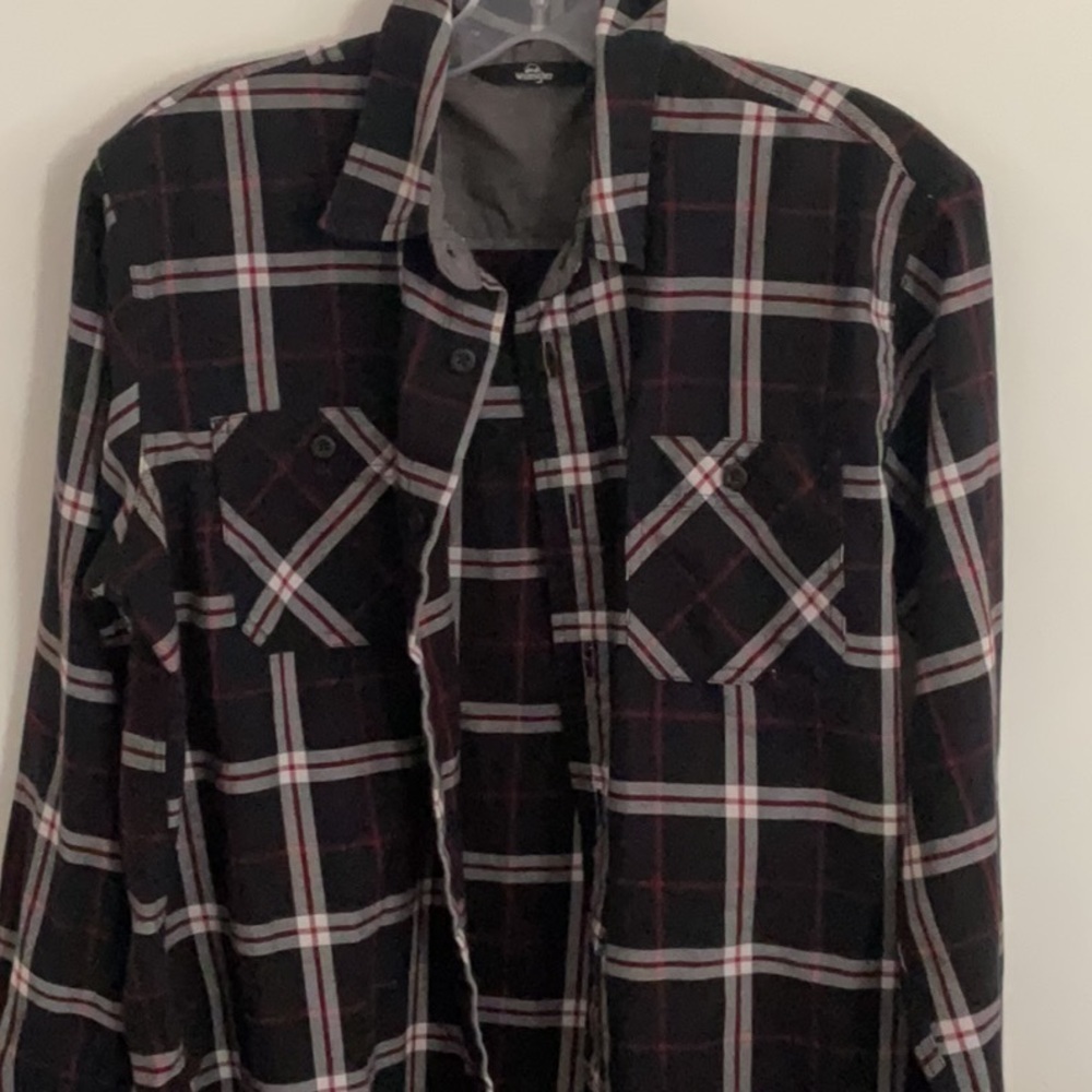 Wrangler Black and White Casual Button Down Shirt